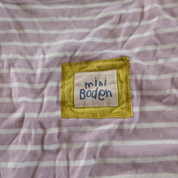 Mini Boden Mint Lamb And Purple Striped Drawstring Bags (Z2) - Picture 4 of 4